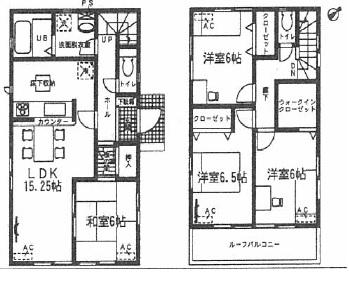 Floor plan. (1 Building), Price 20.8 million yen, 4LDK, Land area 167.89 sq m , Building area 96.9 sq m