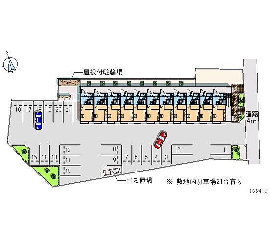 Parking lot. Parking arrangement plan