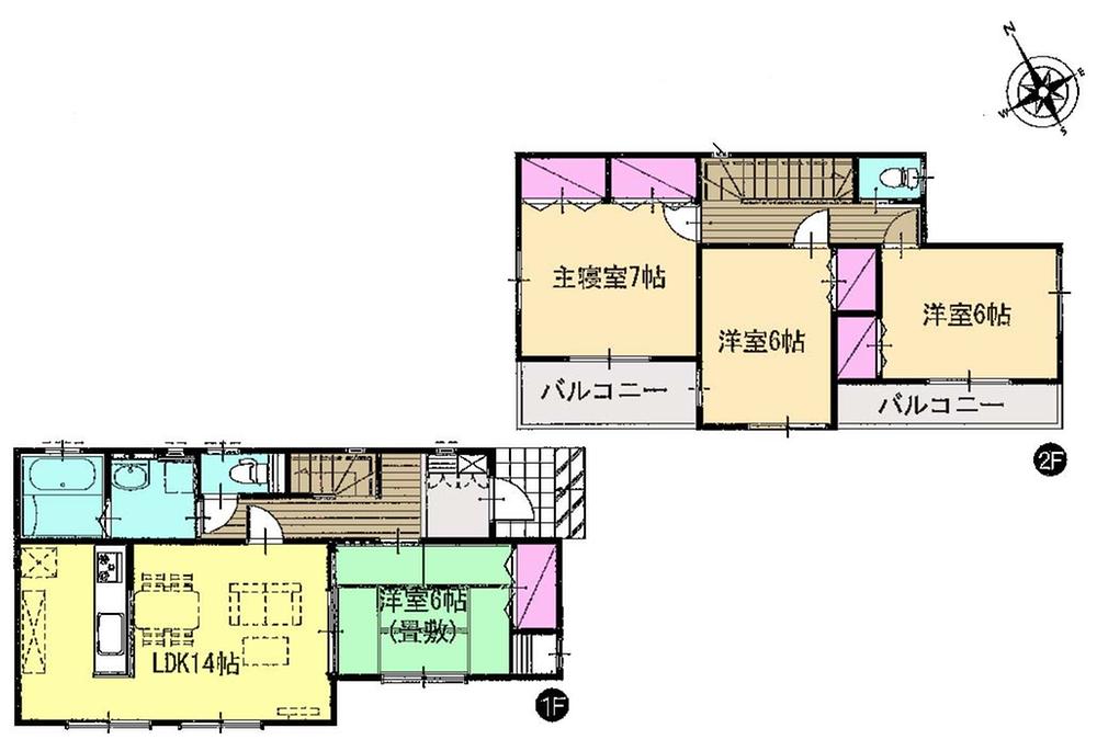 Floor plan. (4 Building), Price 24.4 million yen, 4LDK, Land area 170.37 sq m , Building area 98.53 sq m