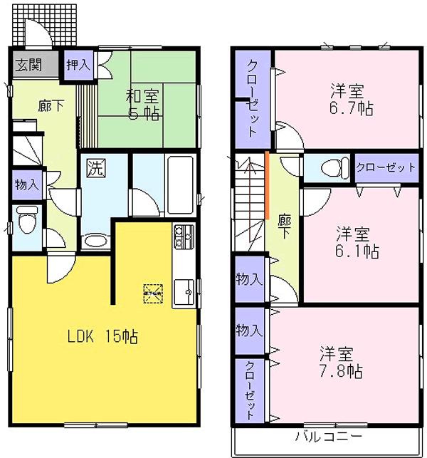 Floor plan. ((1)), Price 21.9 million yen, 4LDK, Land area 133.29 sq m , Building area 97.6 sq m
