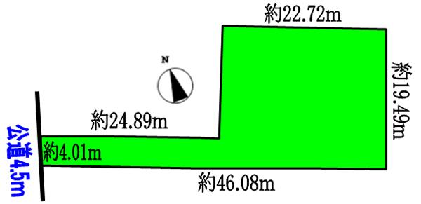 Compartment figure. Land price 45,630,000 yen, Land area 548.57 sq m 548.57 sq m (165.94 tsubo)