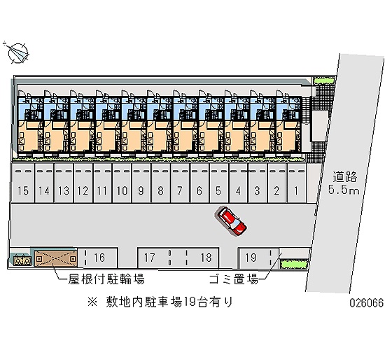 Parking lot. Parking arrangement plan