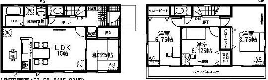 Floor plan. Price 23.8 million yen, 4LDK, Land area 149.97 sq m , Building area 98.35 sq m