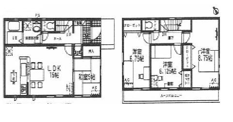 Floor plan. (3 Building), Price 21,800,000 yen, 4LDK, Land area 149.97 sq m , Building area 98.35 sq m