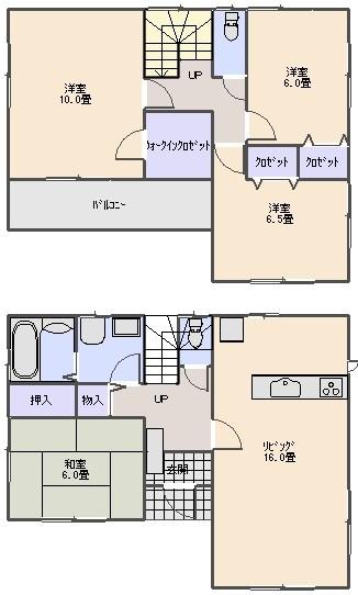 Floor plan. 22,800,000 yen, 4LDK, Land area 145.33 sq m , Building area 106 sq m