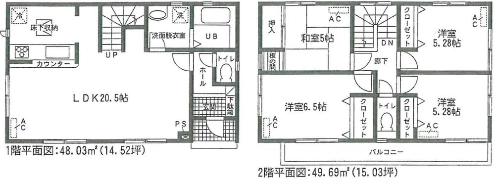 Floor plan. 28.8 million yen, 4LDK, Land area 108.68 sq m , Building area 97.72 sq m