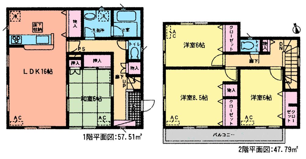 Floor plan. (Building 2), Price 19 million yen, 4LDK, Land area 149.89 sq m , Building area 105.3 sq m