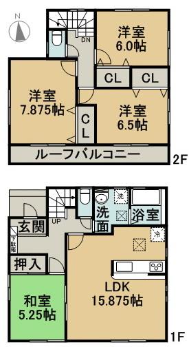 Floor plan. 18,800,000 yen, 4LDK, Land area 152.15 sq m , Building area 98.97 sq m