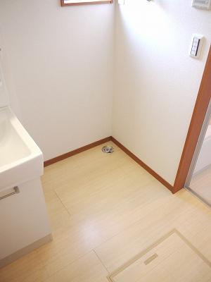 Wash basin, toilet. Wash room washing machine storage