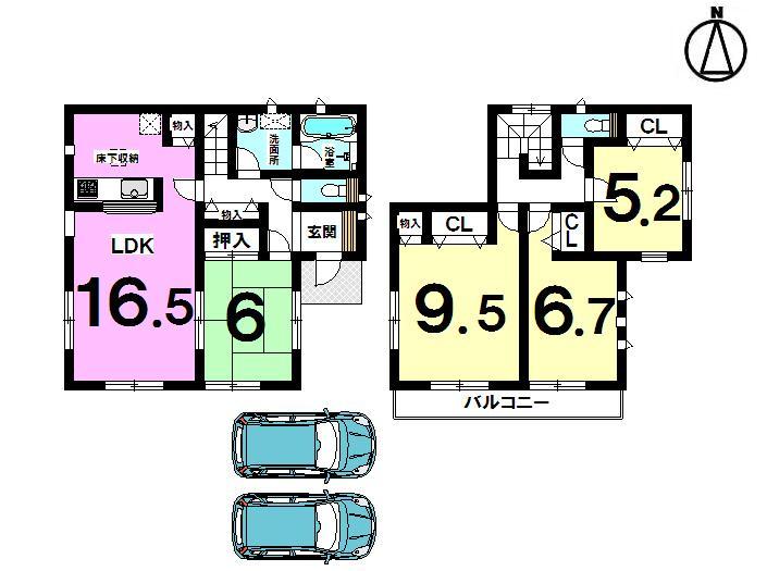 Floor plan. (1 Building), Price 22 million yen, 4LDK, Land area 153.73 sq m , Building area 102.86 sq m
