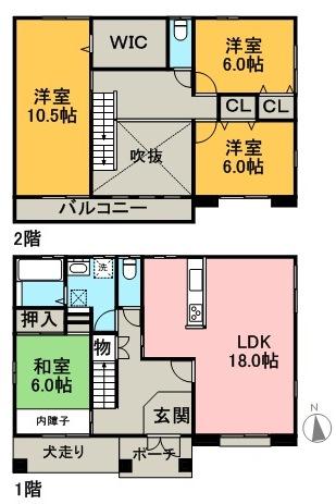 Floor plan. 26 million yen, 4LDK, Land area 169.6 sq m , There is a building area of ​​119.26 sq m blew, There is a large living room, This breadth feel relaxed. 