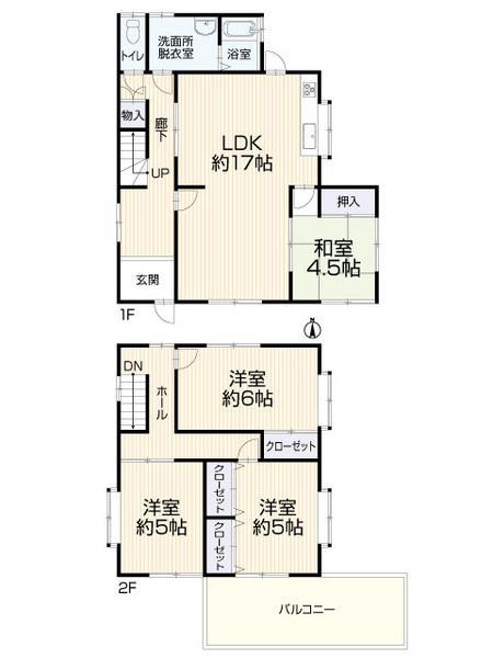 Floor plan. 9.8 million yen, 4LDK, Land area 149.46 sq m , Building area 107.64 sq m