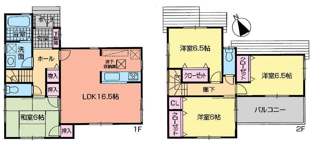 Floor plan. 22,800,000 yen, 4LDK, Land area 131.97 sq m , Building area 98.42 sq m