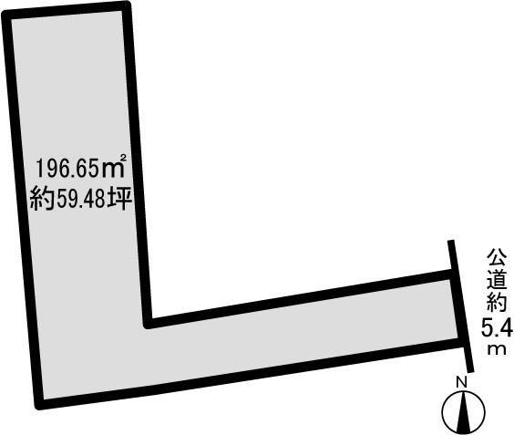 Compartment figure. Land price 9.5 million yen, Land area 196.65 sq m