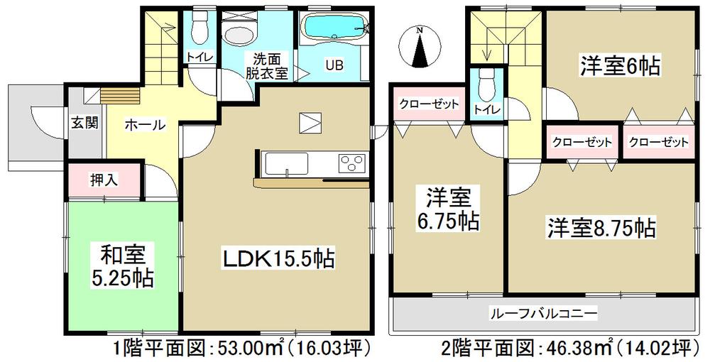 Floor plan. Price: 22,300,000 yen Floor: 4LDK land area: 158.59 sq m building area: 99.38 sq m
