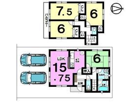 Floor plan. (1 Building), Price 24 million yen, 4LDK, Land area 131.95 sq m , Building area 95.98 sq m