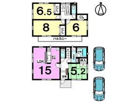 Floor plan. (Building 2), Price 23 million yen, 4LDK, Land area 150.51 sq m , Building area 93.15 sq m