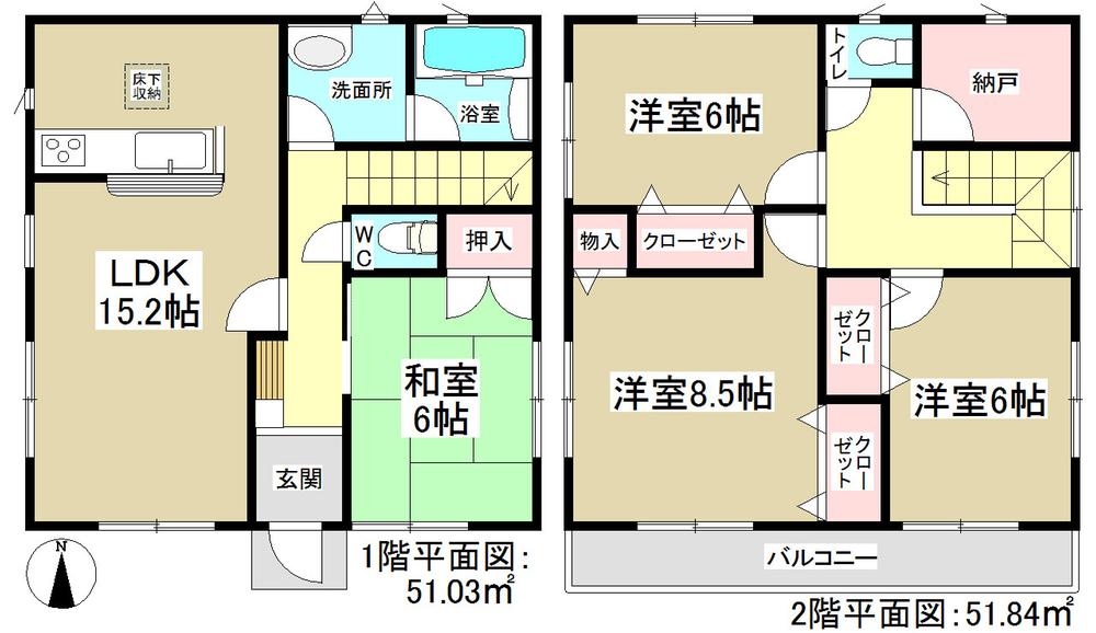 Floor plan. (3 Building), Price 17 million yen, 4LDK, Land area 121.84 sq m , Building area 102.87 sq m