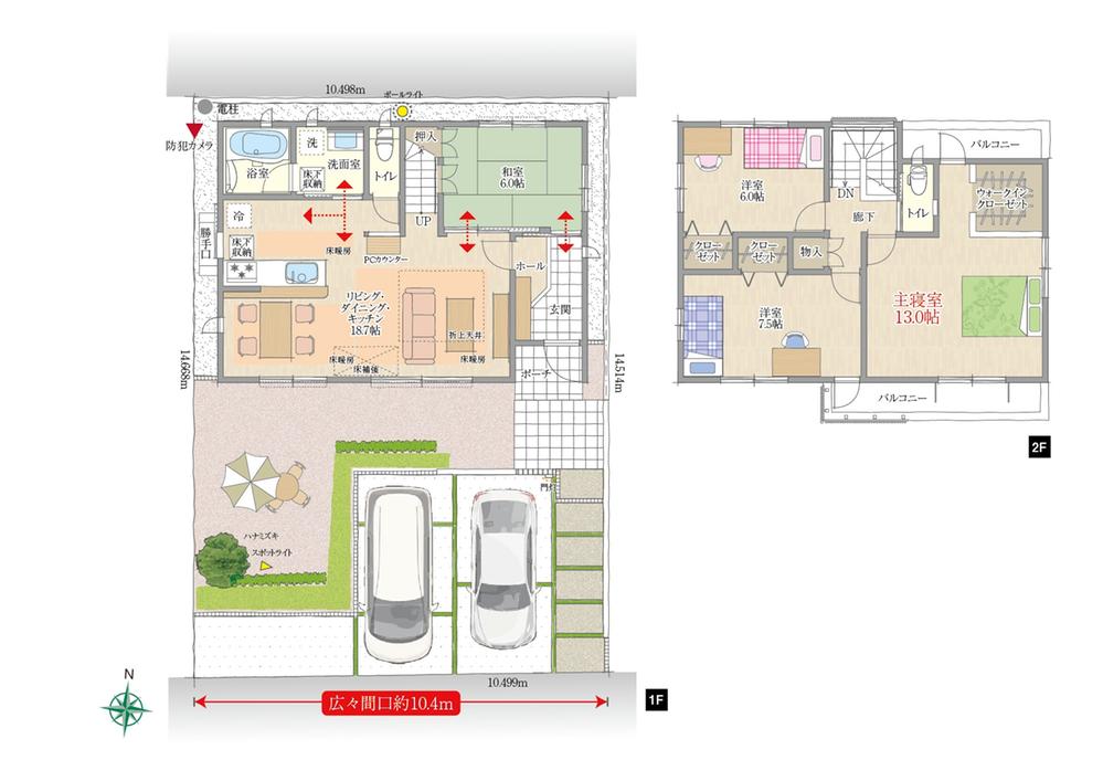 Floor plan. (No. 2 locations), Price TBD , 4LDK, Land area 153.17 sq m , Building area 110.98 sq m
