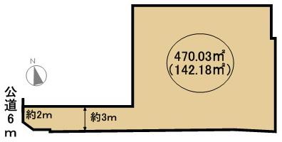 Compartment figure. Land price 20 million yen, Land area 470.03 sq m