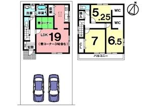 Floor plan. (1 Building), Price 22,900,000 yen, 4LDK, Land area 152.2 sq m , Building area 98.55 sq m