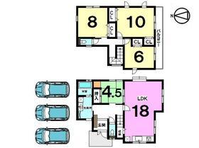 Floor plan. 19,800,000 yen, 4LDK, Land area 185.19 sq m , Building area 116.75 sq m