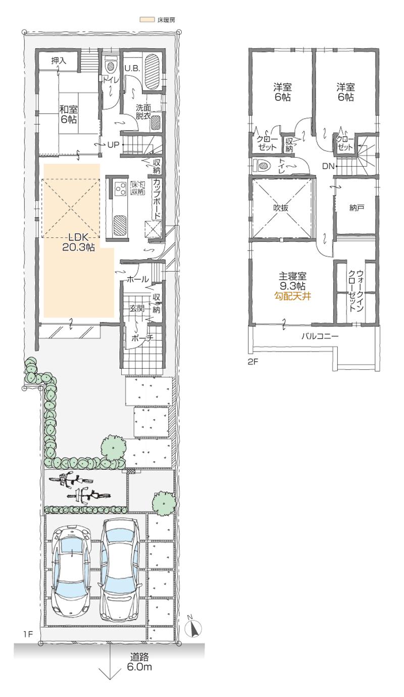 Floor plan. (A Building), Price 36.5 million yen, 4LDK+2S, Land area 168.01 sq m , Building area 121.19 sq m