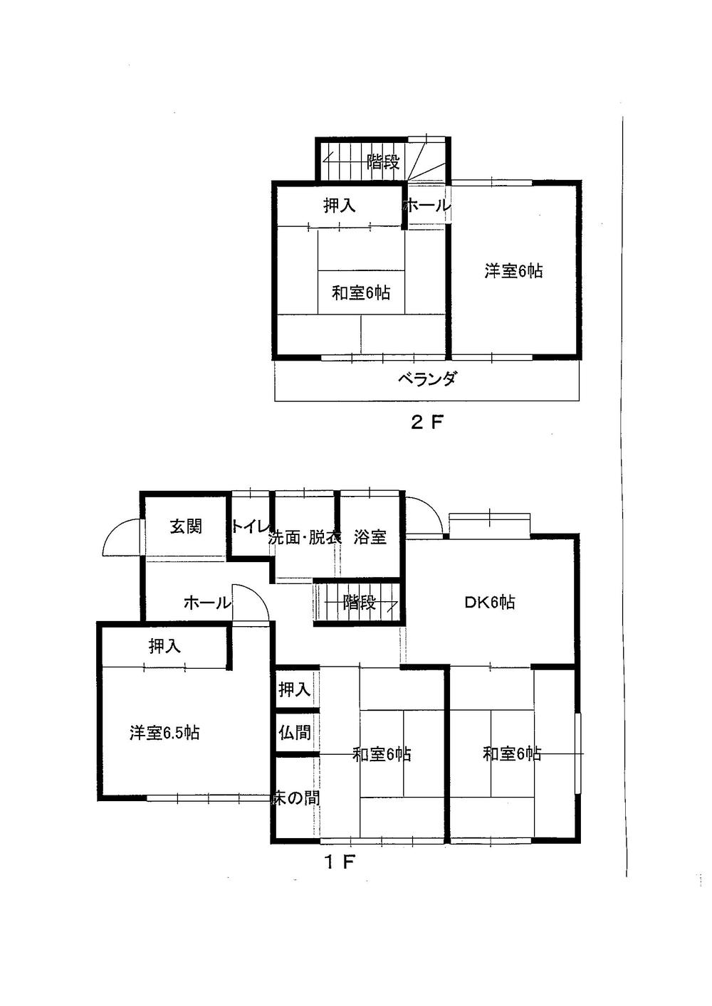 Floor plan. 9.5 million yen, 5DK, Land area 158.49 sq m , Building area 90.68 sq m