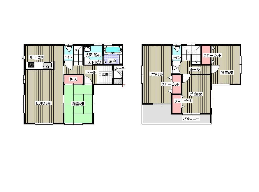 Floor plan. (3 Building), Price 29,800,000 yen, 4LDK, Land area 148.81 sq m , Building area 102.68 sq m