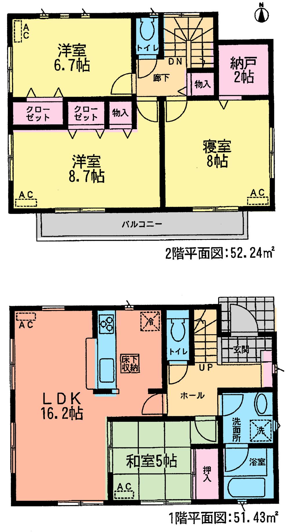 Floor plan. (3 Building), Price 20 million yen, 4LDK+S, Land area 168.45 sq m , Building area 103.67 sq m