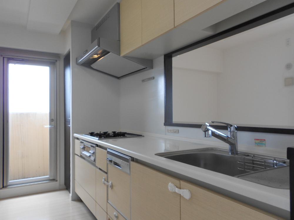 Kitchen. It is equipped with a door to the east balcony, You can conveniently used as a temporary storage of waste. Room (August 2013) Shooting