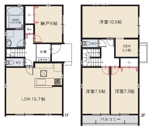 Floor plan. (M3 House), Price 24,800,000 yen, 3LDK+S, Land area 132.42 sq m , Building area 117.23 sq m