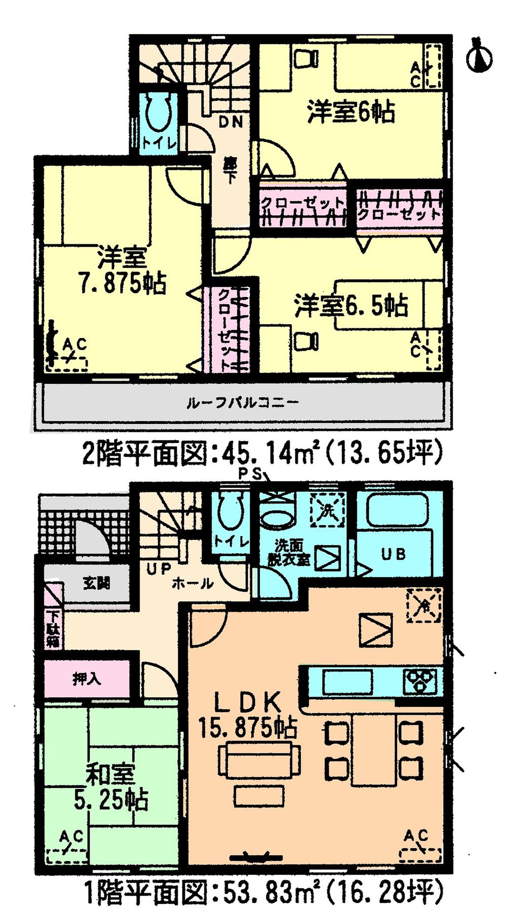 Floor plan. (1 Building), Price 17.8 million yen, 4LDK, Land area 152.15 sq m , Building area 98.87 sq m