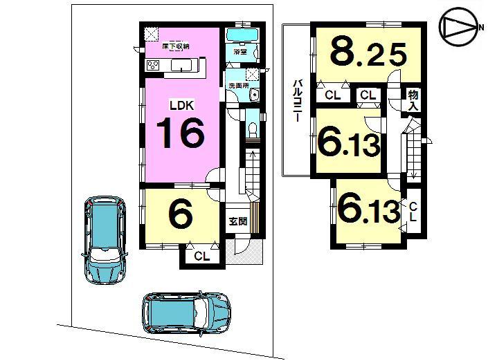 Floor plan. (C Building), Price 22,800,000 yen, 4LDK, Land area 162.18 sq m , Building area 102.28 sq m