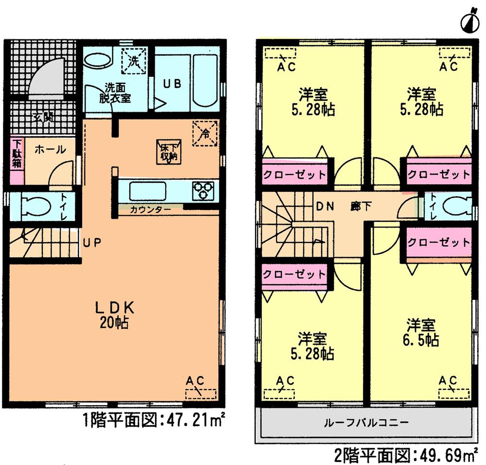 Floor plan. (1 Building), Price 23.8 million yen, 4LDK, Land area 170.54 sq m , Building area 96.9 sq m