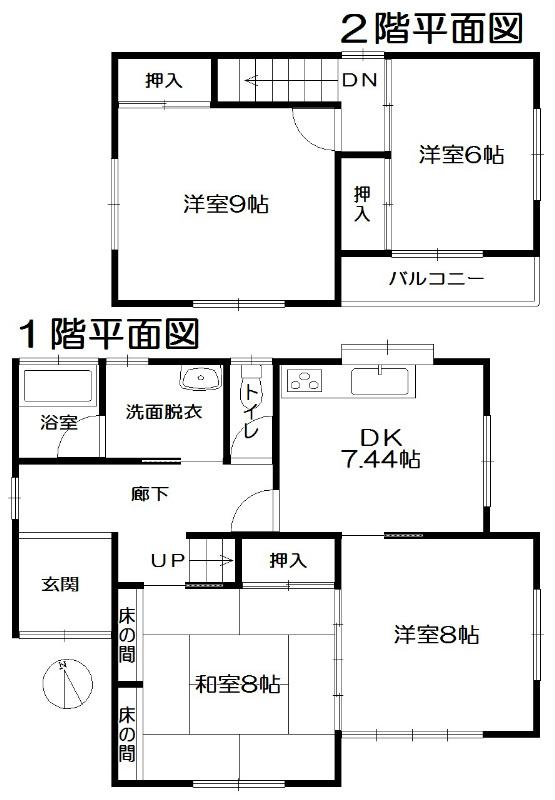 Floor plan. 14.8 million yen, 4DK, Land area 203.42 sq m , Building area 91.45 sq m