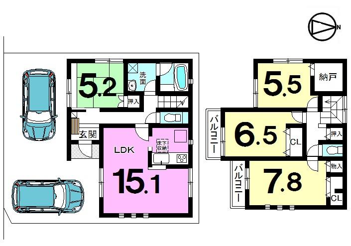 Floor plan. (1 Building), Price 23 million yen, 4LDK, Land area 113.02 sq m , Building area 97.19 sq m