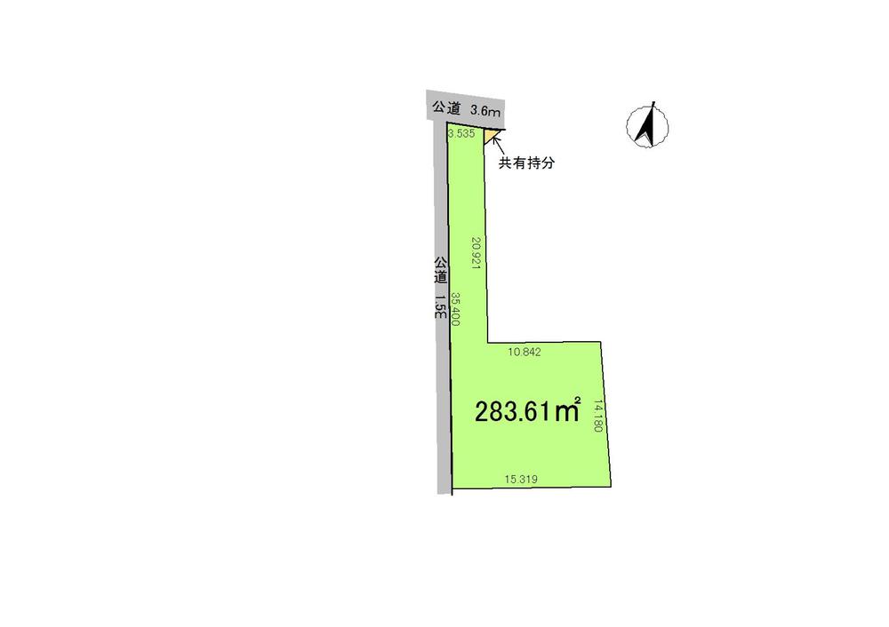 Compartment figure. Land price 14.8 million yen, Land area 283.61 sq m
