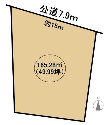 Compartment figure. Land price 15.8 million yen, Land area 165.28 sq m