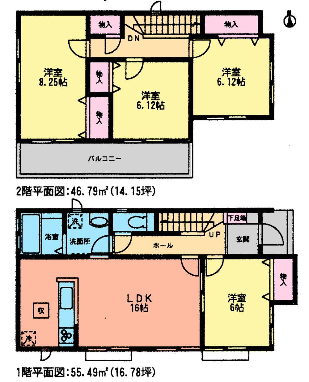 Floor plan. (C Building), Price 22,800,000 yen, 4LDK, Land area 162.18 sq m , Building area 102.28 sq m