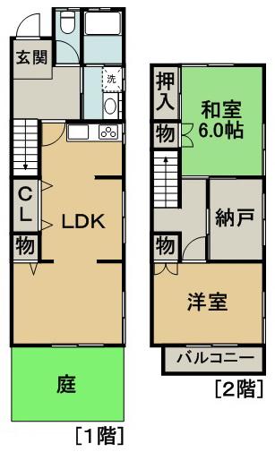 Floor plan. 12.8 million yen, 2LDK + S (storeroom), Land area 120.18 sq m , Building area 77.3 sq m