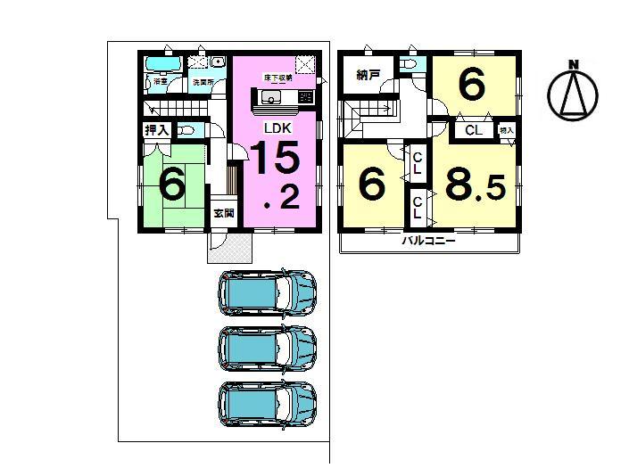 Floor plan. (1 Building), Price 21 million yen, 4LDK+S, Land area 171.06 sq m , Building area 102.87 sq m