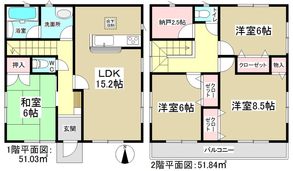 Floor plan. (1 Building), Price 21 million yen, 4LDK+S, Land area 171.06 sq m , Building area 102.87 sq m