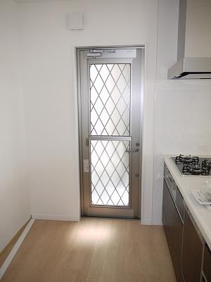 Kitchen. Back door of the kitchen