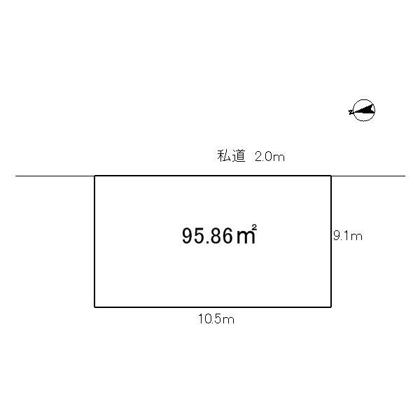Compartment figure. Land price 4.9 million yen, Land area 95.86 sq m