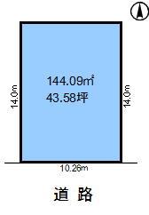 Compartment figure. Land price 16 million yen, Land area 144.09 sq m south-facing !! Sunny !!