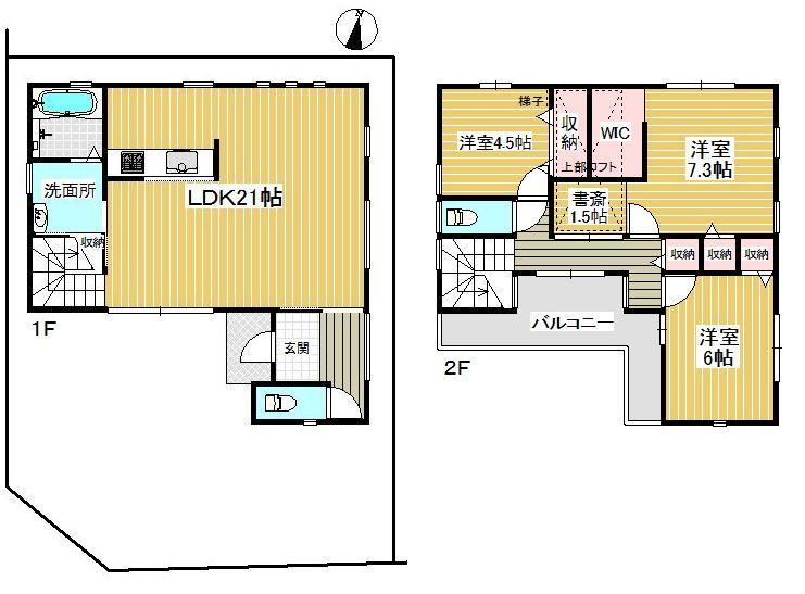 Floor plan. 28.5 million yen, 3LDK, Land area 110.12 sq m , Building area 101.02 sq m