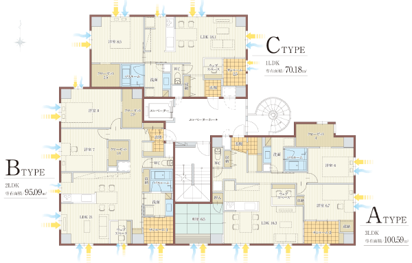 Buildings and facilities. All 22 Tokaku room, Floor plans to choose from to suit your lifestyle from single to family (floor plan view)