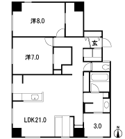 Floor: 2LDK + Sun Room, the occupied area: 95.09 sq m, Price: 29,900,000 yen ~ 36,700,000 yen