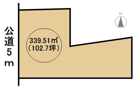 Compartment figure. Land price 23 million yen, Land area 339.51 sq m
